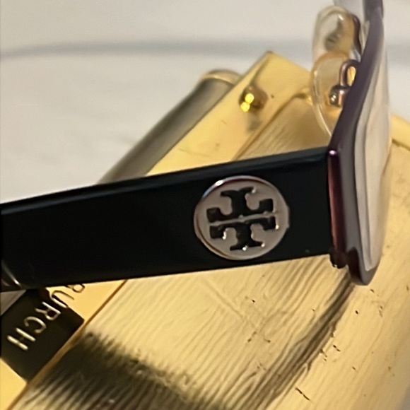 Tory Burch TY 1001 eyeglass frames plum with case - Picture 4 of 9
